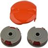 Eawfgtuw Per bobina e linea di alimentazione automatica doppia con copertura per bobina per decespugliatori Flymo - Ricambio per FLY021 FLY060 - Compatibile con Contour, Power Trim, Multi