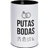 Fisura- Originale salvadanaio con messaggio.Grande salvadanaio in acciaio per adulti.Salvadanaio in peltro per regali. (XXL Bodas, bianco)