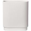 ASA ASA63012091 Artdeco - Vaso Ovale, 17 X 8,5 cm, Altezza 20 cm, Colore: Bianco Opaco