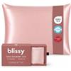 Blissy Federa in 100% pura seta di gelso, 22 momme 6A, fibre di alta qualità, federa in raso per capelli e pelle, federa in seta regolare, queen e king size, con cerniera nascosta, traspirante