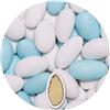 EinsSein Confetti di Mandorla Matrimonio Gracile bianco e azzurro chiaro 1kg | 300 pezzzo Confettata per Comunione Battesimo Cresima Nascita e Laurea | Decorazioni Bomboniere per Bimba Cuoricini