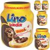 Pufai Lino Lada Duo - Latte e Nocciola Crema Cioccolato Spreads Cioccolato 350 grammi x 5 PZ