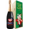 Bottle-Up Regalo festa del papà - Prosecco DOC personalizzato e cassa legno - Idea regalo uomo, festa del Nonno, compleanno papà (Pinocchio, Eroe)