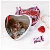 Wanapix | Scatola di Caramelle Personalizzata | 32 Dolci Assortiti | Scatola San Valentino con Foto e Testo | Regale Originali San Valentino | 6x15x5 cm