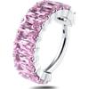 NovaNavel Piercing orecchio/naso brillantezza infinita rosa in argento