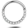 NovaNavel Piercing orecchio/naso/bocca scintilla bianco in argento