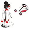 CSCLI 1 set di set di pratica yoga indossabile in nylon rosso, set di gioco di ruolo