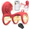 Girlove Anello Vibrante Pene con Cock Ring per Coppia, Doble Motor Sex Toys per Stimolare il Clitoride e G-Spot Donna, Silicone Massaggiatore per Uomo con 9 Modalità, Morbido ed Elastico, Durevole (GF-004)