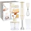 ScrapCooking SCRAP COOKING 3889 - Frullatore a immersione multifunzione 3 in 1: frullatore, frusta e tritatutto elettrico, frullatore a immersione con accessori, per pasticceria, creme, frullati, salse, opaco e