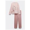 Tezenis Pigiama Lungo In Cotone Stampa Cane Donna Rosa