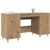 vidaXL Scrivania rovere artigianale 140 x 50 x 75 cm Legno multistrato, Scrivania rettangolare, stile industriale, funzionale per home office e spazio di lavoro cool