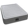 Intex 67768 Materasso Classic Casa Una Piazza e Mezza Dura Beam Tecnologia Fibertech, con Pompa 645, Tinta Unita, Grigio, 137 x 191 x 33cm