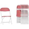Flash Furniture Confezione da 10 sedie pieghevoli in plastica, bordeaux, set da 10