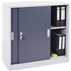Mendler Arredo Ufficio archivio classificatore HWC-F41 Acciaio Ante scorrevoli 45x90x90cm - Antracite