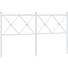 vidaXL Vervangend hoofdbord 160 cm metaal wit
