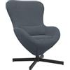 vidaXL Poltrona uovo Grigio scuro 63 x 73 x 90 cm Velluto, Soggiorno, Sedia Uovo Moderna, Girevole Chic, Poltrona Ergonomica, Comoda per Interni
