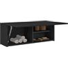 Homgoday - Armadietto da bagno a parete, per bagno, armadio a muro, pensile, armadio a muro, armadio a muro per bagno, colore nero, 80 x 25 x 30 cm, in materiale legnoso