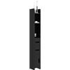 kleankin Mobiletto Bagno Salvaspazio a Colonna 15x17x120cm Nero