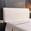 Treer Jacquard Copertura per Testiera, Tinta Unita Copri Fodera per Testiera Elastica, Antipolvere Copritestata Letto Copertura per Letti Singoli e Doppi (Labirinto Bianco,180cm)