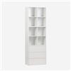 sweeek Libreria modulare in Legno, 3 cassetti 8 vani Bianco - 70x35x70 cm