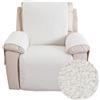 FANSU Copripoltrona Relax Reclinabile 1 2 3 Posto Copridivano Velluto di Agnello, Copripoltrona Copri Divano con Braccioli, Antiscivolo Coprisedile, Fodere per Poltrona (Bianco,S: 56x207cm)