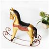 VOSAREA Cavallo Dondolo in Legno Ornamento Forma di Cavallo Decorazione per Casa Piccolo e Portatile per Interni ed Esterni
