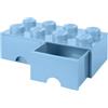 Room Copenhagen Cassettiera Mattoncino Lego 8 Bottoni, 2 Cassetti, Cassa Portaoggetti Impilabile, 9.4 L