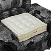 Homescapes - Cuscino rialzato, crema, per sedia o poltrona (50 x 50 x 10 cm) 100% Cotone