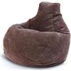 Green Bean© Beanbag con schienale 80x80x90cm - Sedia da gioco con imbottitura 230L in tessuto a coste - Cuscino da pavimento Bean Bag Lounge Stool Relax Poltrona Gamer Gaming Chair Grigio Scuro