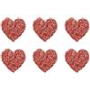QUARKZMAN 6 Pz Cuore Patch Termoadesive Cuore Strass Appliques 3.5cm Rosso | Cucire Patch, per Fai da Te Artigianato Riparazione Abbigliamento Scarpe Borsa Cappello Decorazione