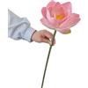 Generic Fiore di loto artificiale, fiori di loto simulati, per matrimoni, feste, ufficio, decorazione della casa (86 cm rosa chiaro)