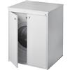 Paritec Coprilavatrice in Resina PVC, Resistente all'umidità, Kit di fissaggio a muro incluso, Interno e Esterno, L70 x P60 x H94 cm, Bianco