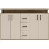 AVANTI TRENDSTORE DORO - cassettiera da ingresso, comó portaoggetti con 4 ante e 3 cassetti in legno truciolare. Dipsonibile 4 colori. Dimensioni ca. LAP 139x90x34 cm
