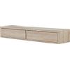 MODULARREDO | DOMINO Mensola da Muro con Cassetto, Comodino Sospeso, Mensola da Parete, 88.2x13.4 p20 cm, Rovere Sagerau, Kit Tasselli Incluso - Made in Italy