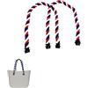 Generico 2 Pezzi Sostituzione Manici per Borsa da Spiaggia, per Classic O Bag Manici Lunghi Ricambio Maniglia Corda, Manici per Borse Uncinetto, per Manici Borsa O Bag Accessori 65 cm (Colore misto B)