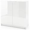 Vladon Madia Logan, mobile a 2 ante, bianco opaco/bianco lucido (82 x 78 x 37 cm)