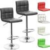 Beltom® 2 SGABELLI da Bar E Cucina con PENISOLA Regolabili in Altezza Sedia Girevole per PIZZERIE Pub RISTORANTI Hotel Soggiorno Ufficio - Modello Royal - X2-Nero