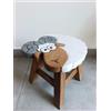 Frenkbox Sgabello per Bambini in Legno Massiccio, Diametro 25cm Altezza 25 cm Vari Modelli (Pecorella)