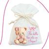 Regalami.Shop Set 15 Sacchetti per bomboniera Battesimo e Nascita orsetta Rosa con 30 bigliettini a Tema (15r)