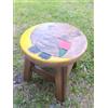 Frenkbox Sgabello per Bambini in Legno Massiccio, Diametro 25cm Altezza 25 cm Vari Modelli (Gufetto)