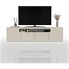 WHOUS Mobile Porta TV REAL per Soggiorno con 4 Ante, Mobile Tv per Salotto in Legno, 240x40x60 cm, Cashmere