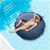Avalon - Cuscino Galleggiante per Piscina Pouf Poltrona Sacco BOA, Pouffe Amaca, Pouf a Sacco in Tessuto Tecnico Antistrappo e Impermeabile, Arredo Moderno, Made in Italy(135xh30cm-Blu scuro)