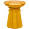 ATMOSPHERA CREATEUR D'INTERIEUR Atmosphera - Tavolino ausiliario totem 'Jaya' in metallo giallo senape Ø38 cm
