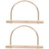 NUOBESTY Manici per Borse Fai da Te in Metallo Oro, 2 Pezzi Design Semplice e Superficie Liscia per Realizzare Borse e Uso Domestico