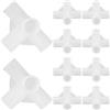 iplusmile Connettori per Tubi Armadio in Plastica Bianco 10 Pezzi, Giunti a 4 Vie Diametro Interno 13mm, Accessori per Mobili per Soluzioni di Organizzazione Flessibile