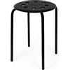 Ikea 101.356.59 Marius - Sgabello impilabile, 45 cm, colore: nero