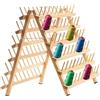 Generic Portafilo in legno - Portafilo in legno da 120 bobine, organizer per filo da ricamo | Organizzatore di fili per bobine da ricamo per cucire, portaoggetti per filo da cucito per intrecciare i capelli d
