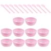 TOYANDONA 10 Ciotole per Mescolare Fango di Cristallo in PP Rosa Contenitori Impilabili e Riutilizzabili Strumenti per Fai da Te Bambine Set con 10 per Materiali Creativi