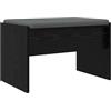 Solivagant Panca per Ingresso con Cuscino Rovere Nero 63 x 38 x 40 cm,Nero,8.7kg