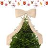 higyee Fi-occo Topper Per Albero Di Natale - Fiocchi Giganti In Velluto Per Albero Di Natale | Fi-occo Decorativo Festivo In Velluto Grande Multifunzionale Per Casa, Soggiorno, Ca-mino, Parete (Champagne)